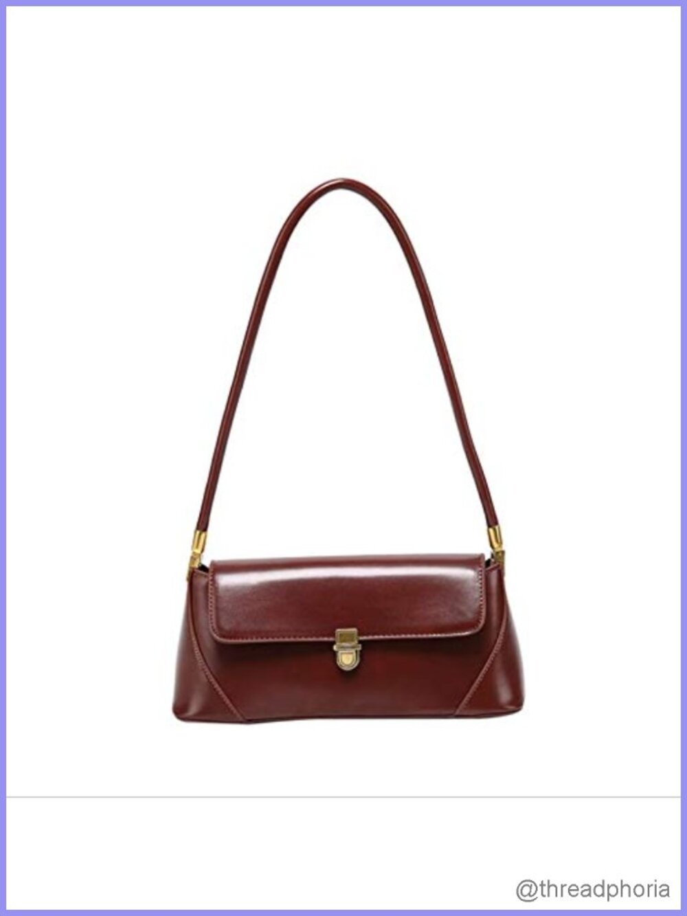 Vintage Retro PU Leather Small Shoulder Bag with Metal Buckle Closure